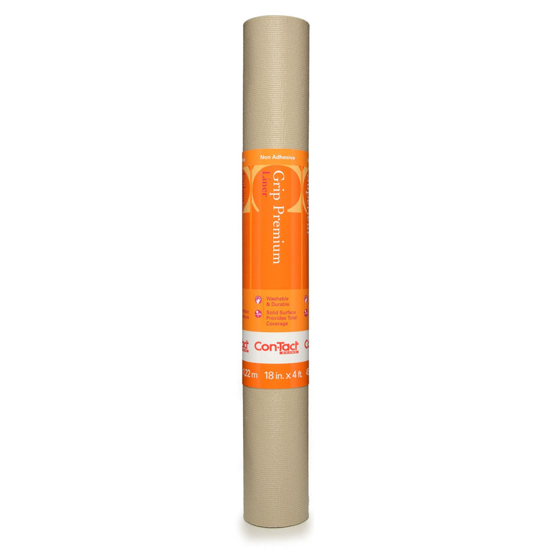 Con-Tact Grip Premium Non-Adhesive Cushioned Shelf/Drawer Liner, Taupe, 18-in x 4-ft C4