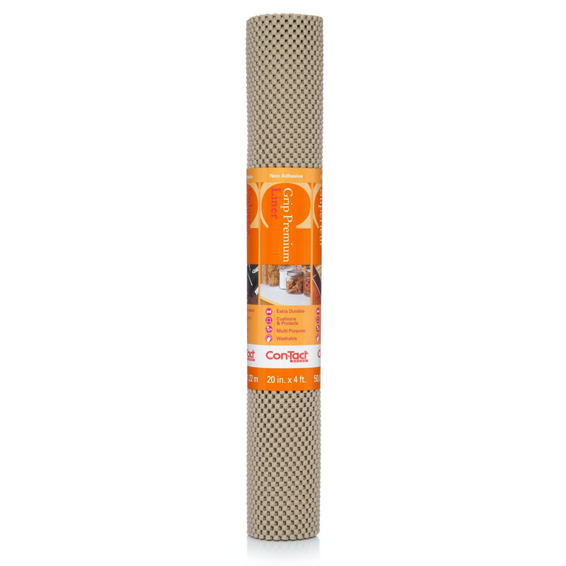 Con-Tact Grip Premium Non-Adhesive Cushioned Shelf/Drawer Liner, Taupe, 20-in x 4-ft A4