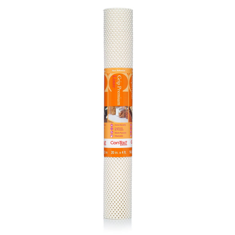 Con-Tact Grip Premium Non-Adhesive Cushioned Shelf/Drawer Liner, White, 20-in x 4-ft K1
