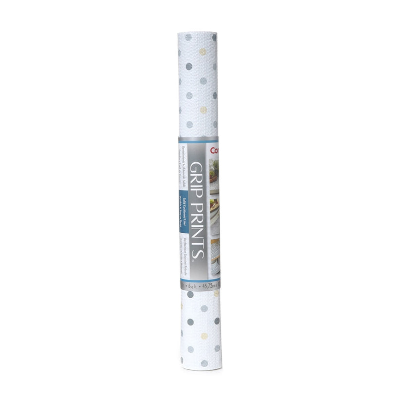 Con-Tact Grip Prints Non-Adhesive Cushioned Shelf/Drawer Liner, Polka Dot Blue, 18-in x 4-ft D5