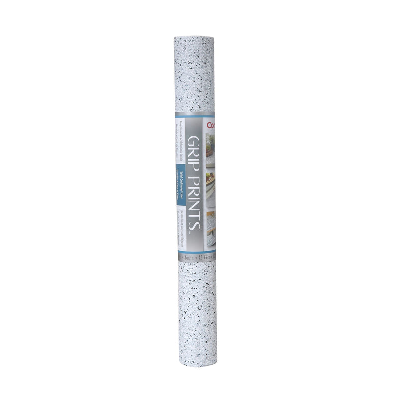 Con-Tact Grip Prints Non-Adhesive Cushioned Shelf/Drawer Liner, White Granite, 18-in x 4-ft Q4