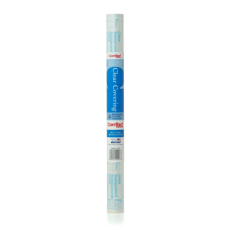 Con-Tact Removable Adhesive Shelf/Drawer Liner, Clear, 18-in x 9-ft Y4
