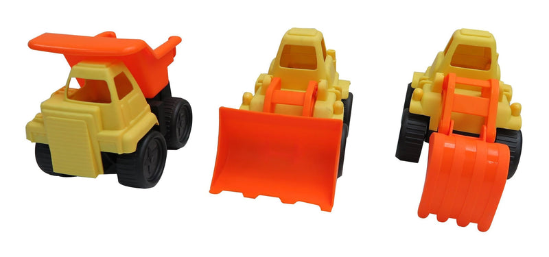 Construction Vehicles Floating Plastic Water Toy, Yellow/Orange, Assorted, Ages 2+, for Summer/Beach Activities R5