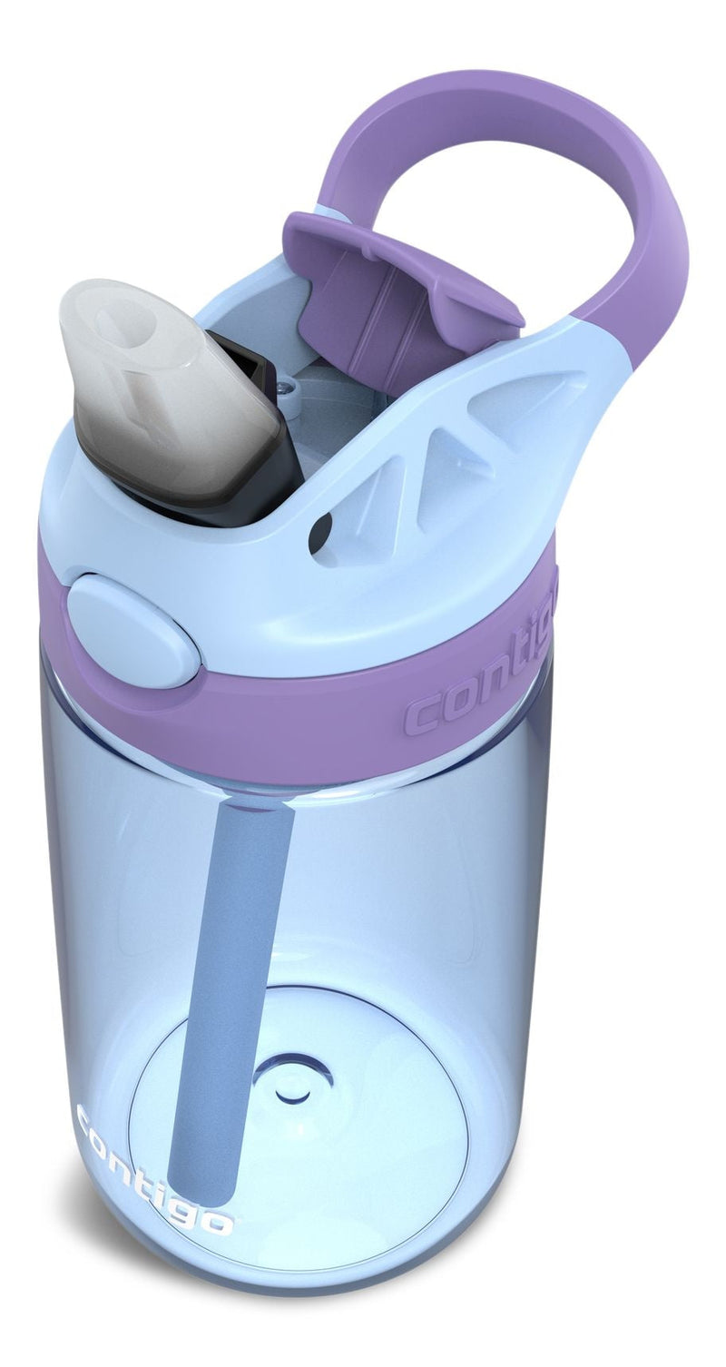 Contigo Aubrey Kids' Water Bottle, 14-oz, Periwinkle/Amethyst, with AUTOSPOUT Lid & Straw N1