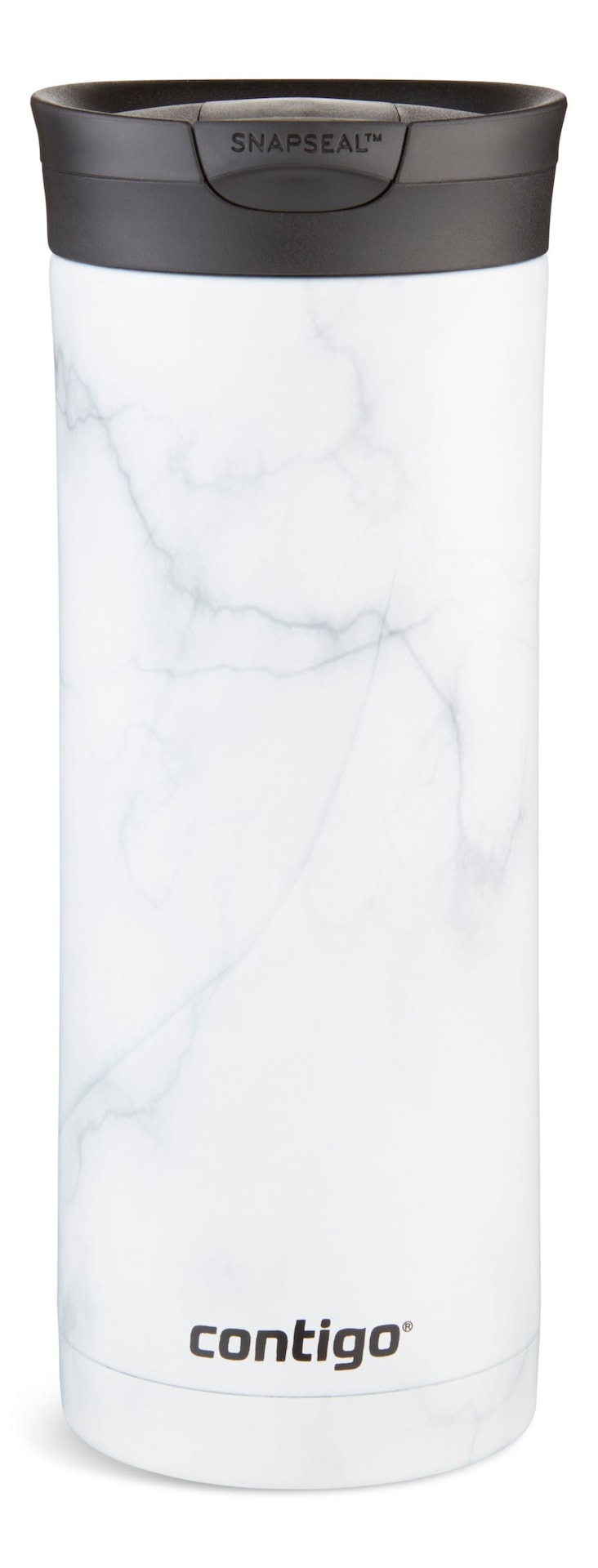 Contigo Huron 2.0 Couture Insulated Stainless Steel Travel Mug, Leak-proof Lid, White Marble, 20-oz D4