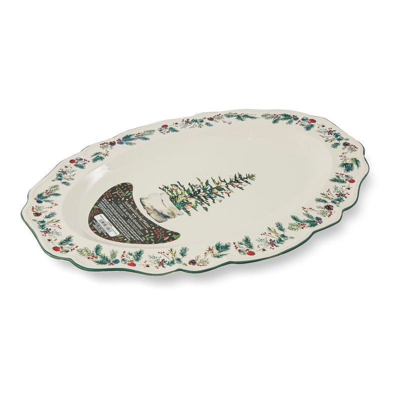Core Home 29-cm Dishwasher Safe Winter Berry Serving Platter R3