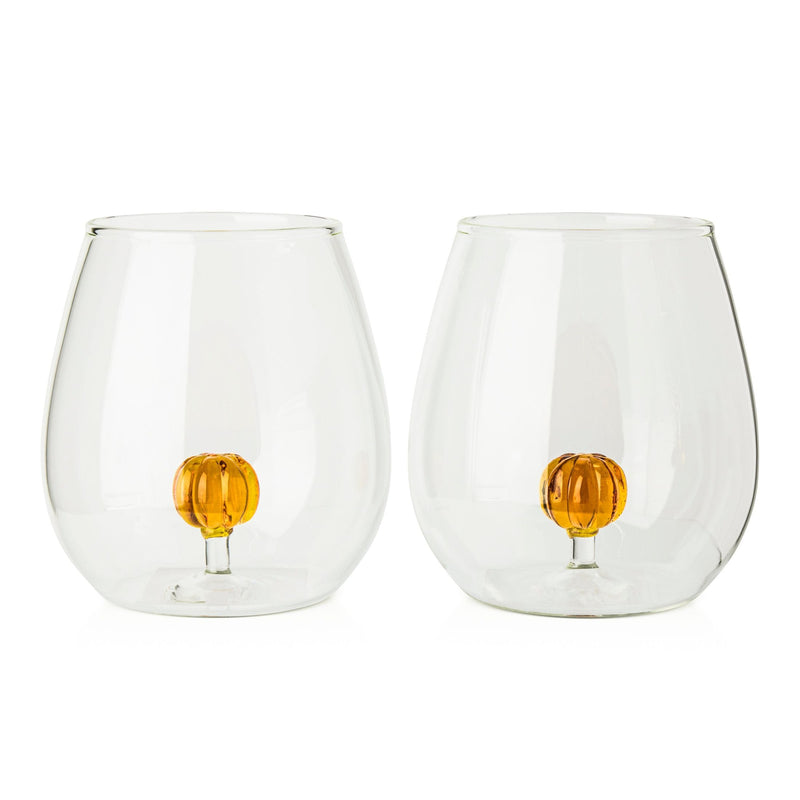 Core Home 591-mL Borosilicate Pumpkin Wine Tumbler, 2-pk E0
