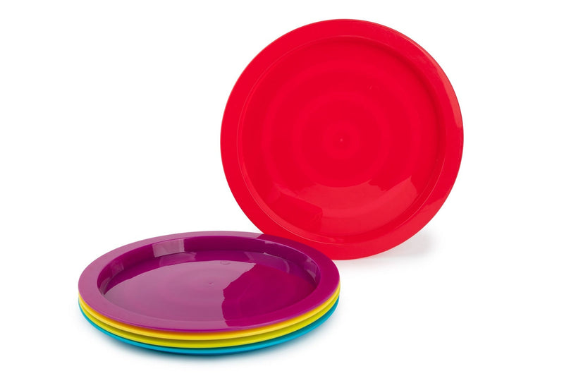 Core Home Plastic Kids Plates, BPA Free, 5-pc, Assorted Colours M0
