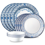 Corelle Portofino Glass Dinnerware Set, Serves 4, 12-pc, White