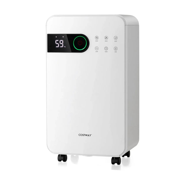 32 Pints Dehumidifier with Sleep Mode and 24H Timer for Home Basement-White T2