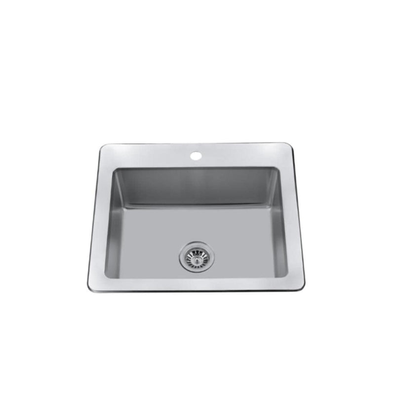 CraftX 25-in Brushed Satin Stainless Steel Drop-in Sink P5