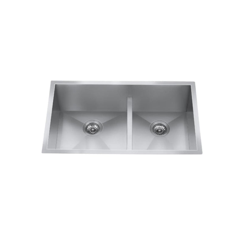 CraftX CXZD771L 32-in Low Divide Stainless Steel Double Bowl Sink N4