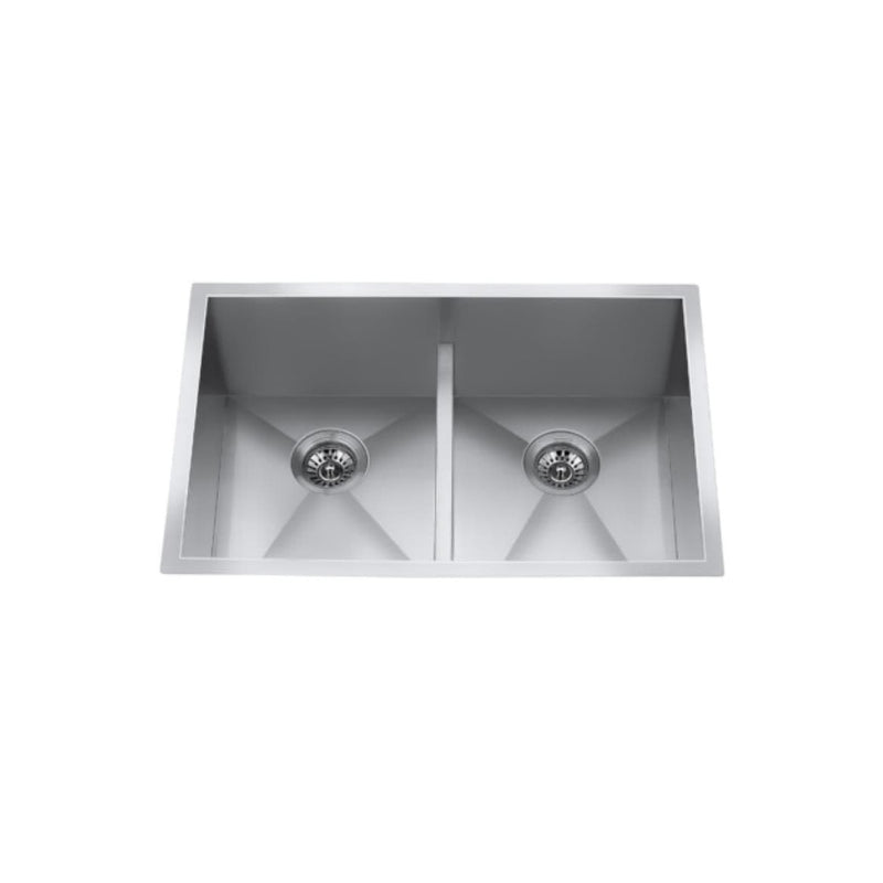 CraftX CXZD772L 29-in Low Divide Stainless Steel Double Bowl Sink Q0