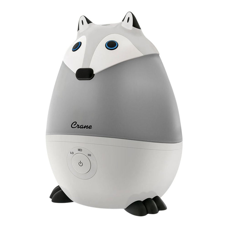 Crane Pediatric Cool Mist Humidifier with Vapor Tray and Diffuser, Raccoon C9
