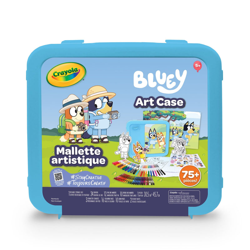 Crayola Bluey Art Case, 78 Pieces, Multicolour E4