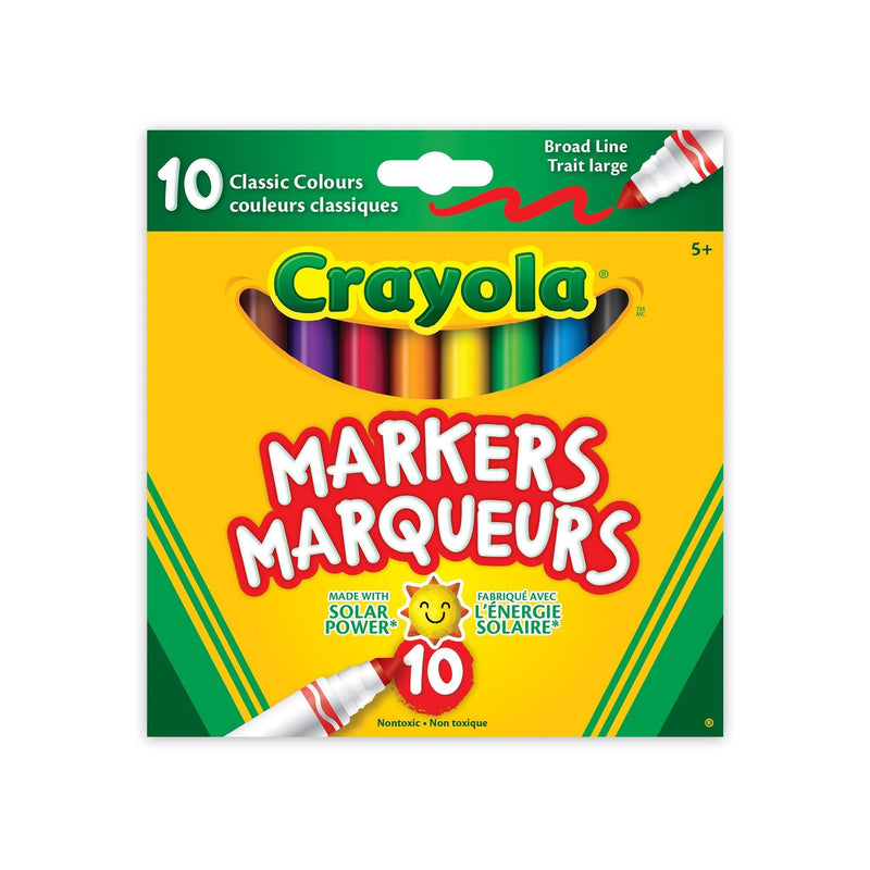 Crayola Broad Line Original Marker, 10 Pieces, Multicolour E8