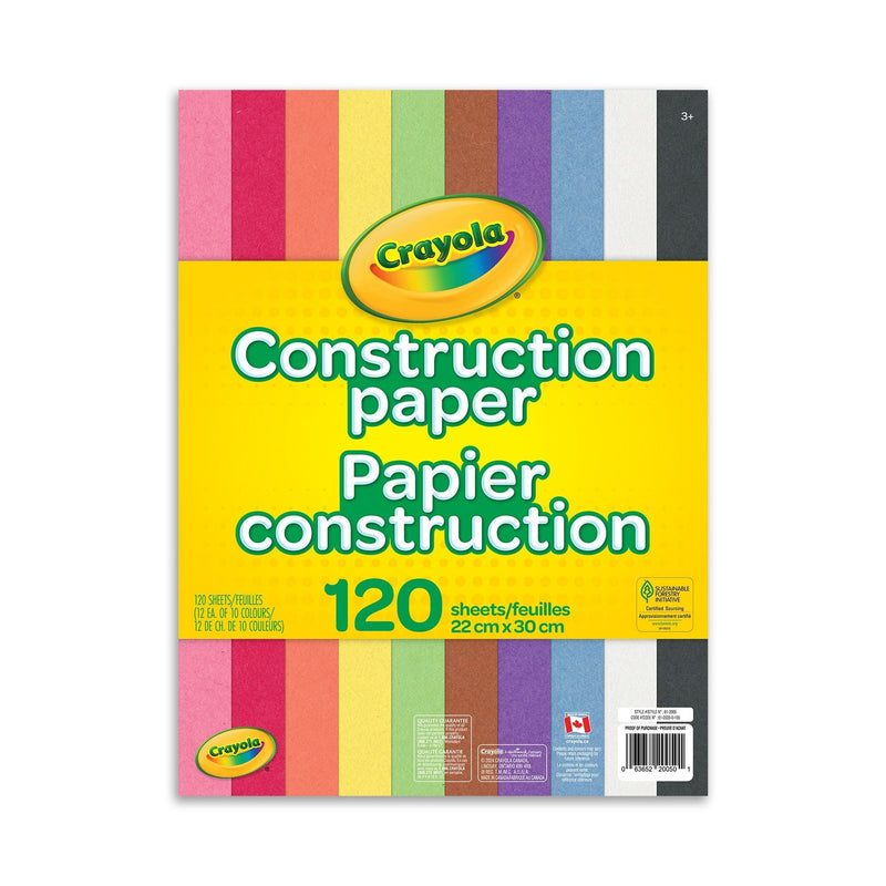 Crayola Construction Paper, 120 Count, Multicolour V3