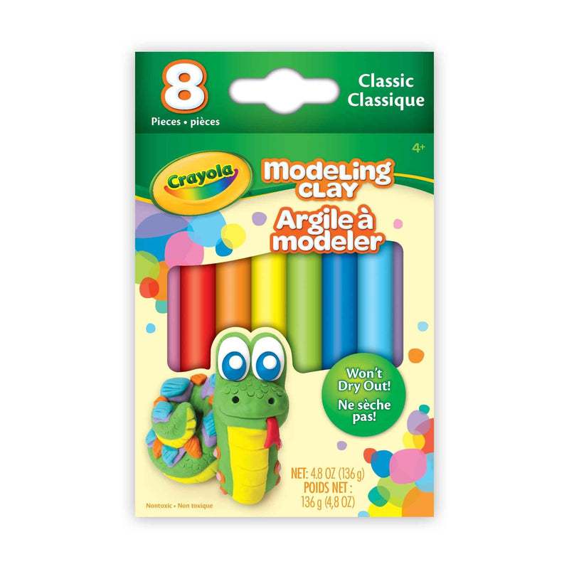 Crayola Modeling Clay, Multi-Coloured, 8-pk, Ages 4+, for Arts & Crafts/Birthday Favour E6