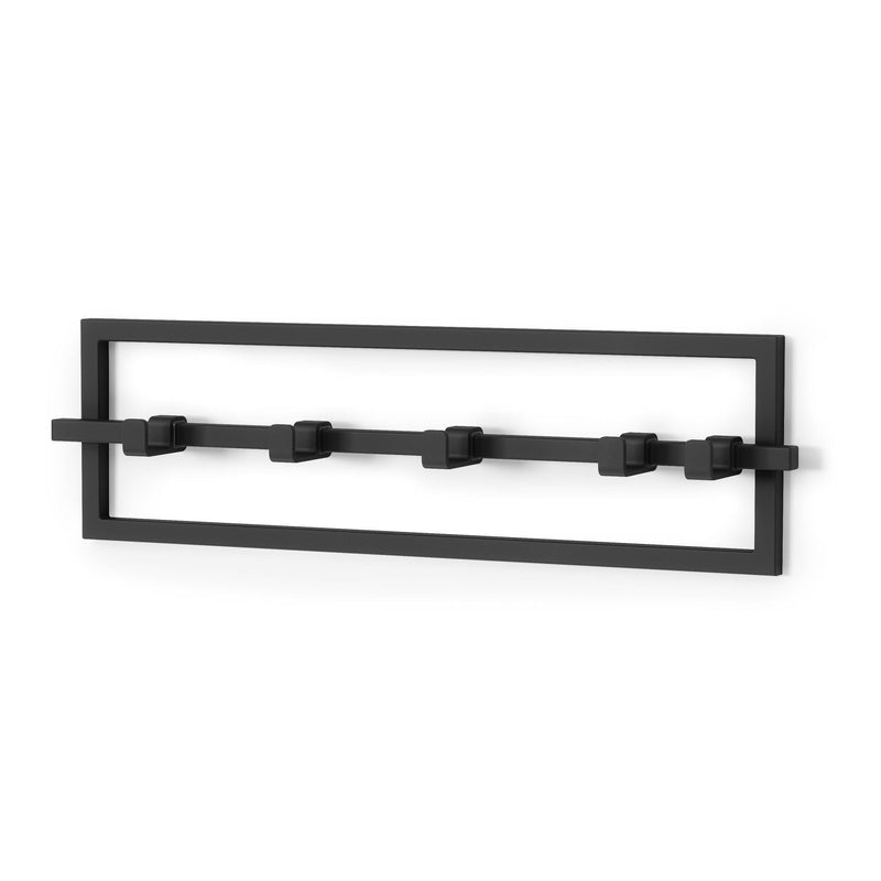 Cubiko 5 Hook Rack, Black B2