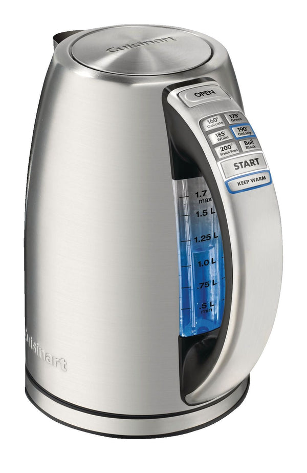 Cuisinart Cordless Electric Kettle with 7 Preset Temperatures, Stainless Steel, 1.7-L V5