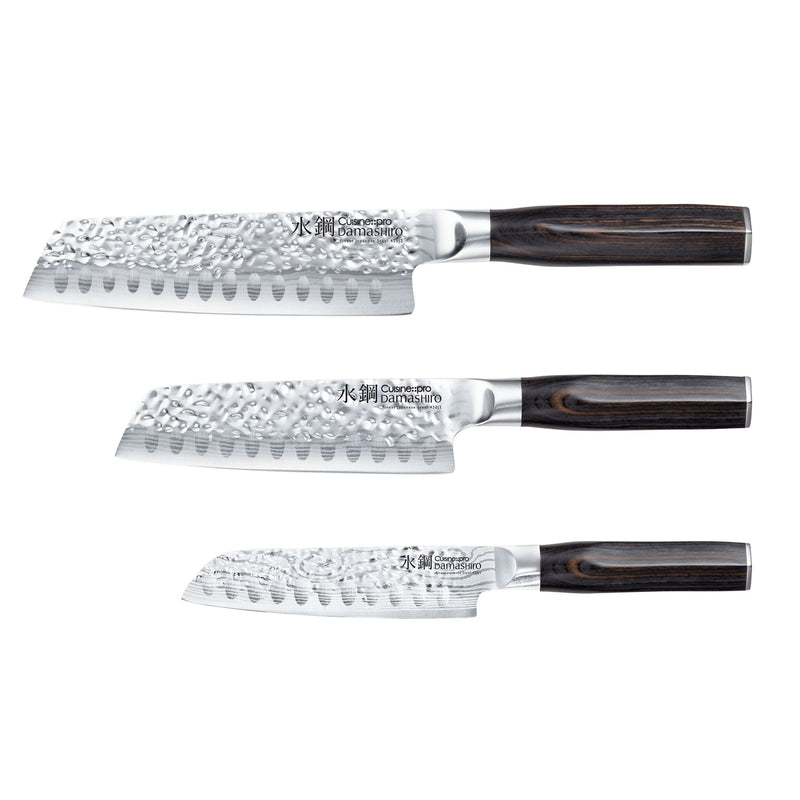 CUISINE:: PRO DAMASHIRO EMPEROR SANTOKU 3PC SET P4