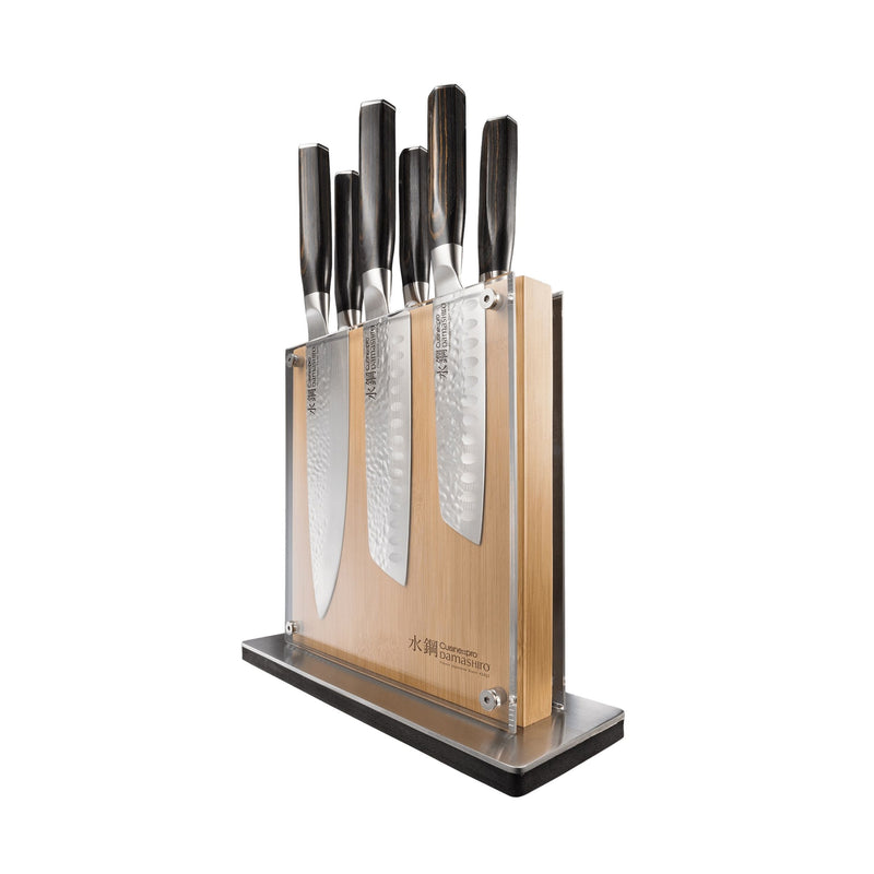CUISINE:: PRO DAMASHIRO EMPEROR SHI 7PC KNIFE BLOCK O3