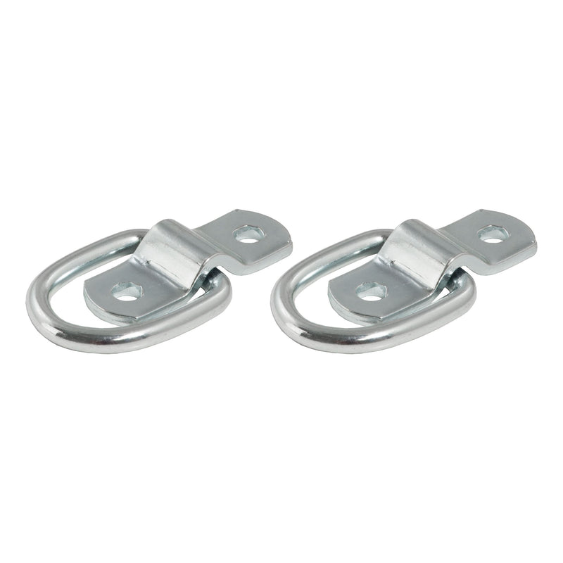 CURT 1-in x 1-1/4-in Surface-Mounted Tie-Down D-Rings, 1200-lb, 2-pk W0