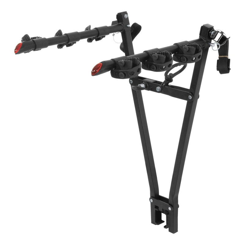 CURT 18013 Clamp-On 3-Bike Hitch Mount Bike Rack, Fits Over 2-in Receiver, Black L4