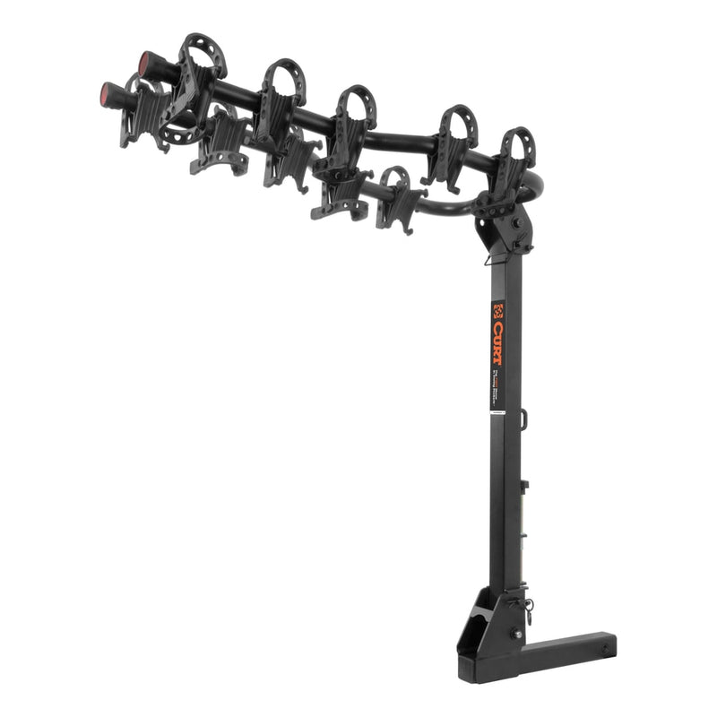 CURT 18065 Premium 5-Bike Two Arm Hitch Mount Bike Rack, Fits 2-in Receiver, Black C5