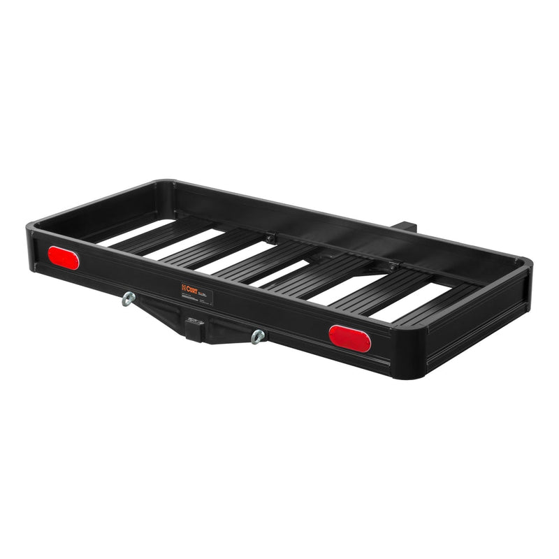 CURT 18113 Aluminum Hitch Mount Basket-Style Cargo Carrier, Fits 2-in Receivers, 49 x 22-in Q4