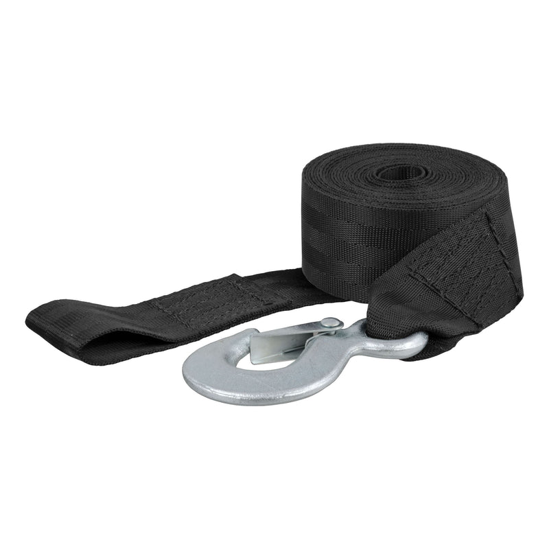CURT 29450 15-ft Winch Strap with Snap Hook (1,100-lb) T6
