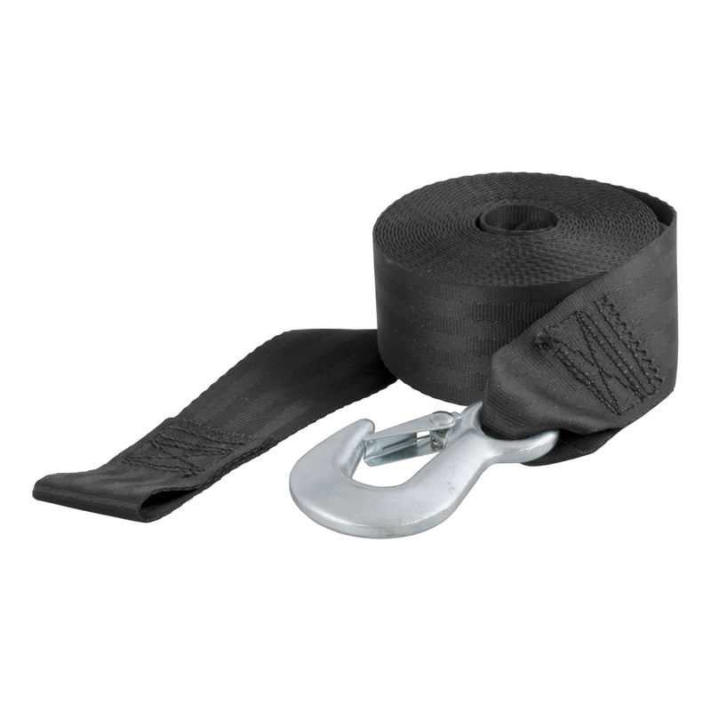 CURT 29451 2-in x 20-ft Nylon Winch Strap with Hook, 4,000-lbs K1