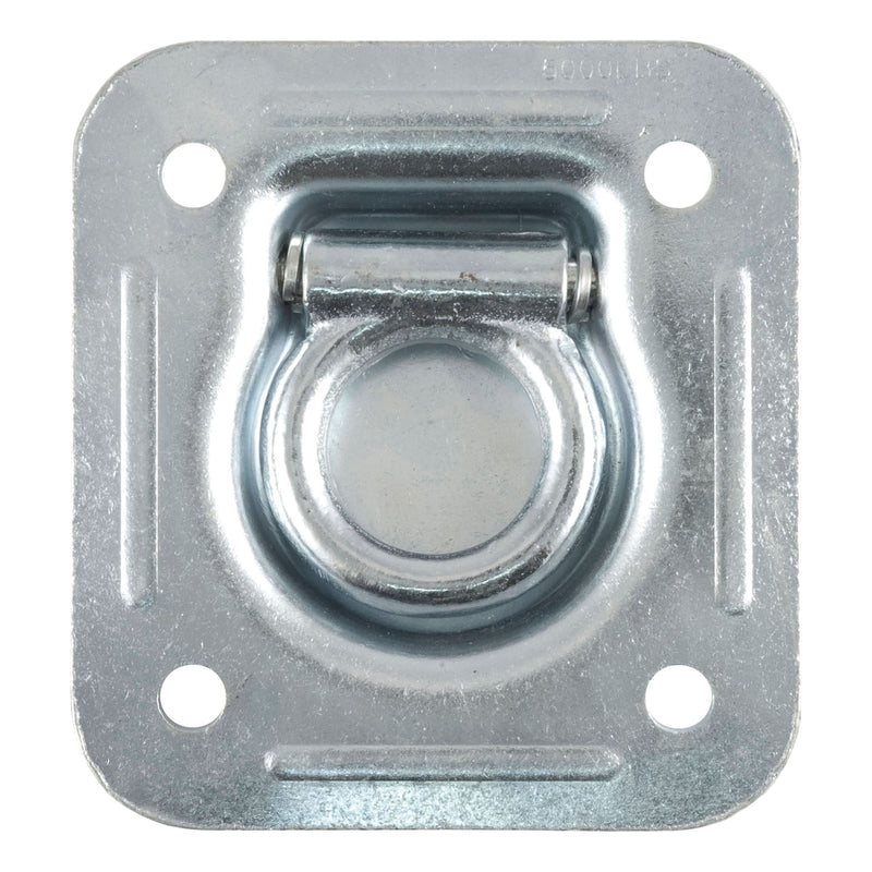 CURT 83600 1-1/2-in x 1-1/2-in Recessed Tie-Down Ring (5000-lb, Clear Zinc) F3