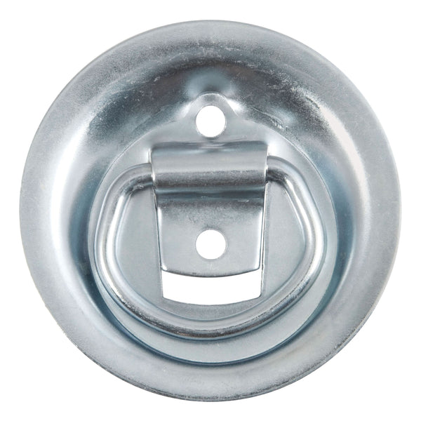 CURT 83710 1-1/8-in x 1-5/8-in Recessed Tie-Down Ring (1000-lb, Clear Zinc) L2