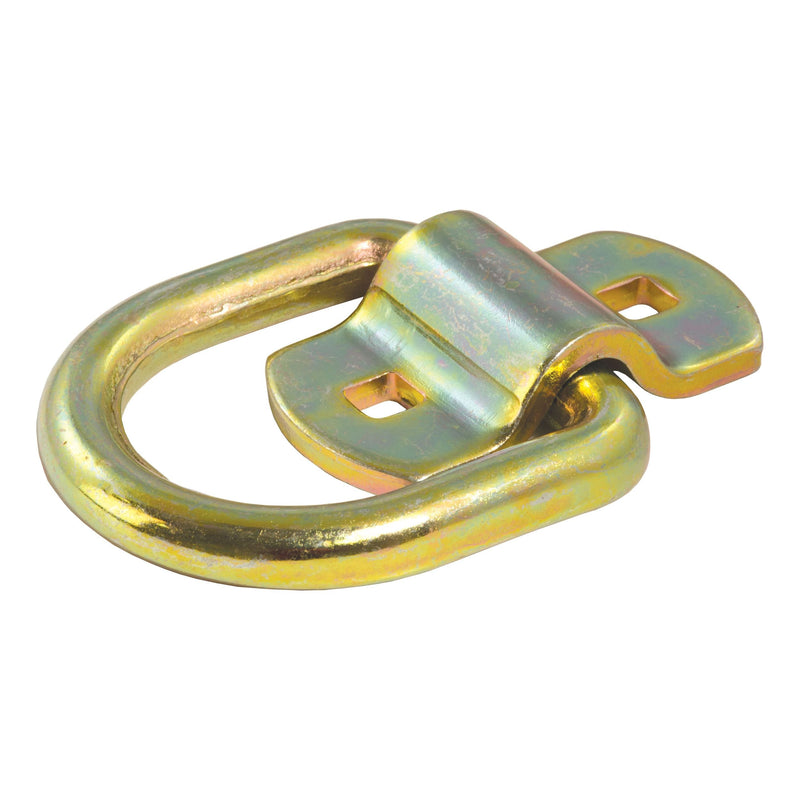 CURT 83740 3-in x 3-in Surface-Mounted Tie-Down D-Ring (3600-lb, Yellow Zinc) O8