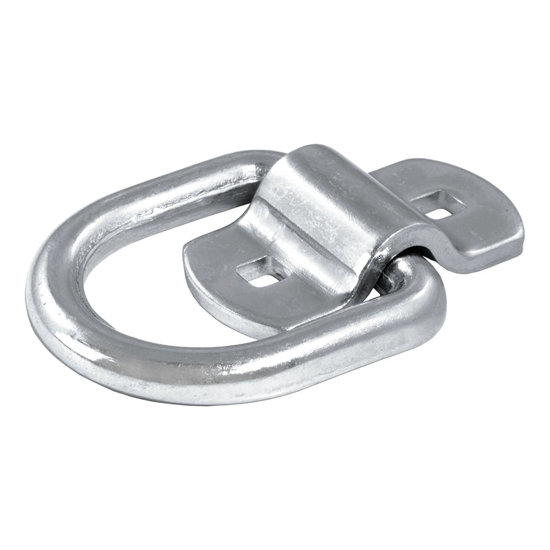 CURT 83742 3-in x 3-in Surface-Mounted Tie-Down D-Ring (3600-lb, Clear Zinc) K0