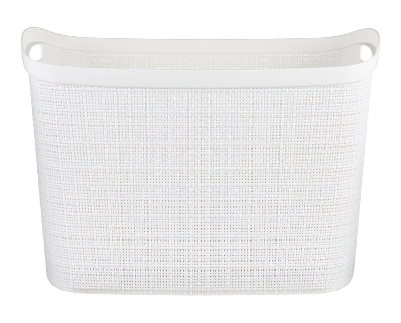 Curver Extra Large Jute Weave Storage Basket, White N4