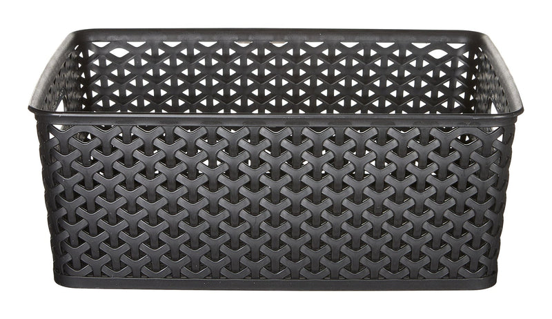 Curver My Style Woven Storage Basket, Medium, Black S6