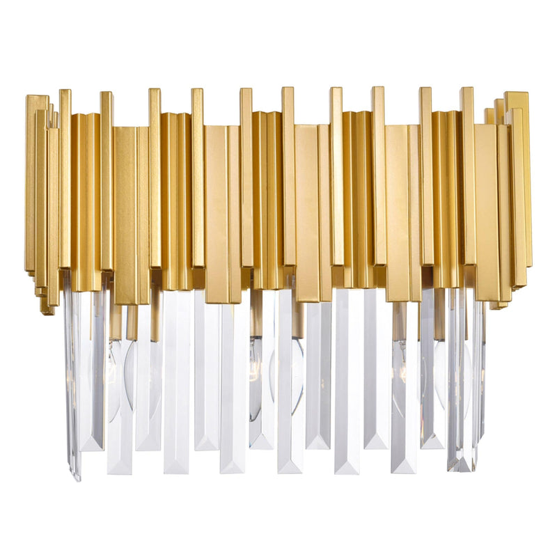 CWI Lighting Deco 3-Light Medallion Gold Vanity Light I2