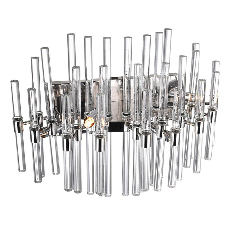 CWI Lighting Miroir 4-Light Nickel Vanity Light V1