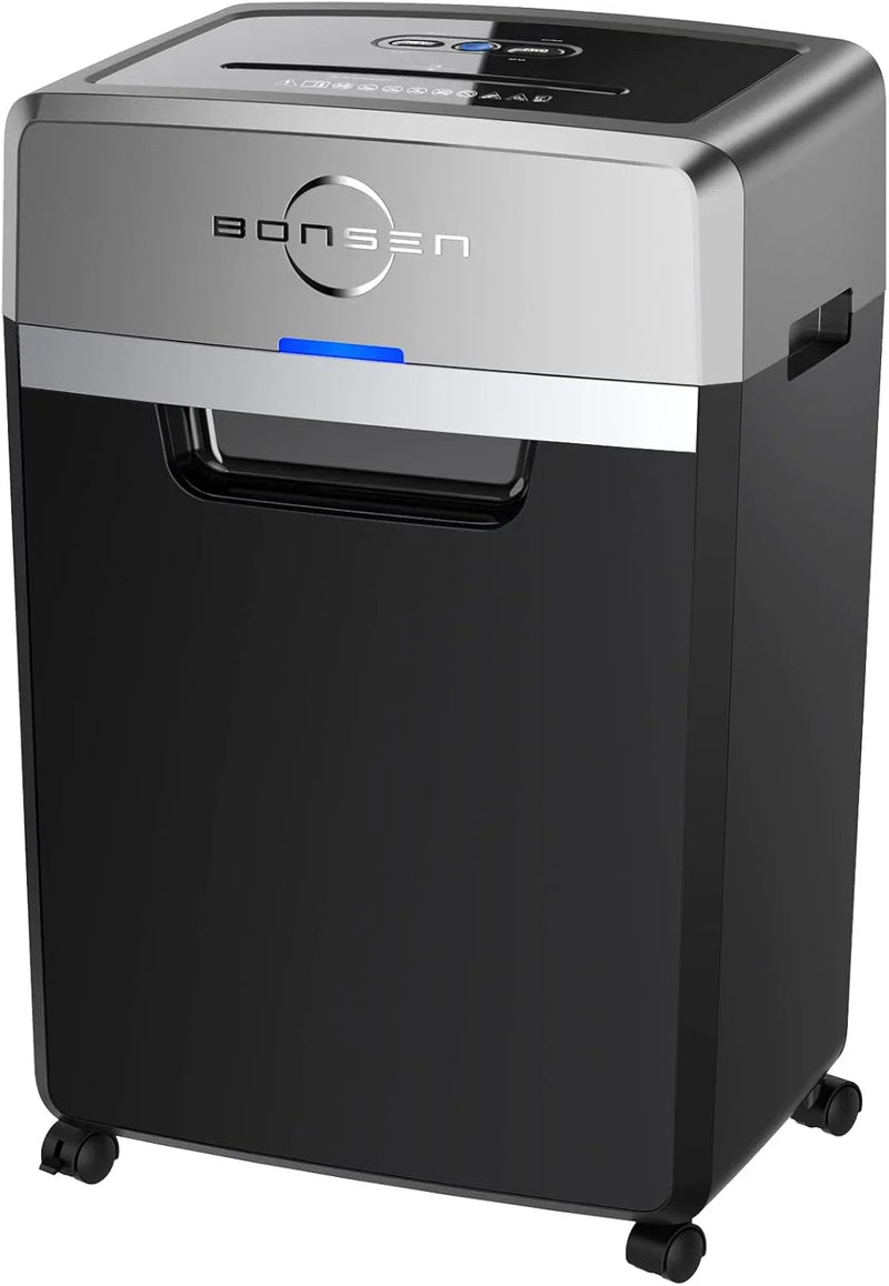 Heavy Duty Paper Shredder, 24-Sheet Cross-Cut Shredder, 40-Min Continuous Running Time, Commercial Grade Shredder for Office, 9-Gallon Big Basket, 55dB Super Quiet, P-4 High Security (S3105) K2
