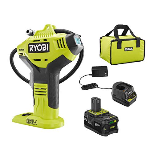 Cordless High Pressure Inflator with Digital Gauge & 18V Lithium-Ion Battery, Portable Tire & Sports Equipment Pump L8