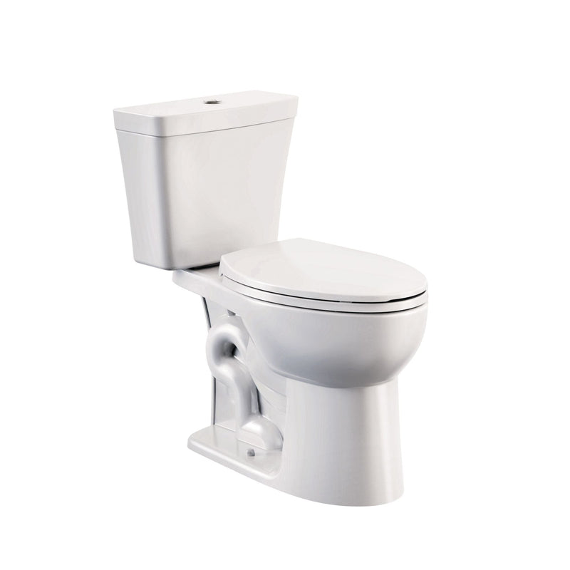 Danze 2-Piece Elongated Toilet Bowl with Soft Close, White, 3.8/4.8-L T5