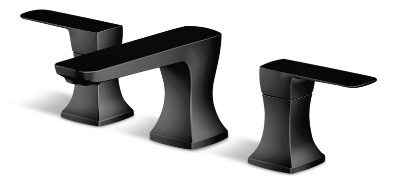 Danze Aztek Double Handle Widespread 8-in Centreset Bathroom Sink Faucet with Pop-up Drain, Matte Black J3