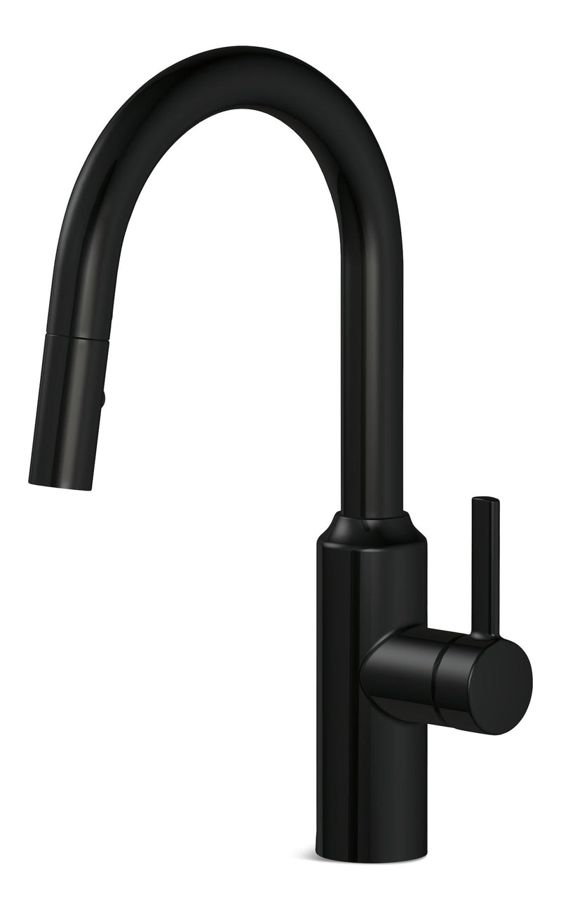 Danze Colby Single Handle Pull Down Kitchen Faucet, Matte Black B2
