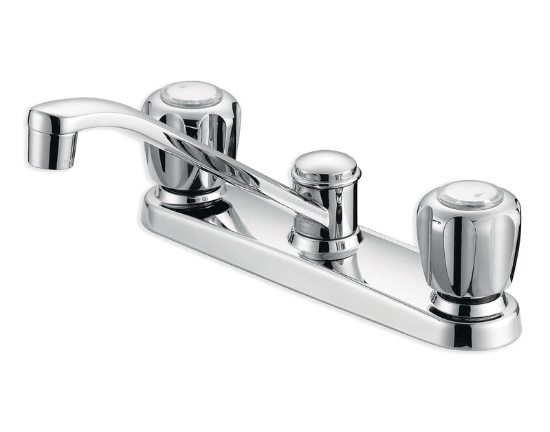 Danze Double Handle Metal Kitchen Faucet, Chrome U7