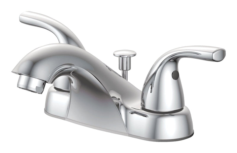 Danze Renovate Double Handle Bathroom Sink Faucet with Pop-up Drain, 4-in Centreset, Chrome S3