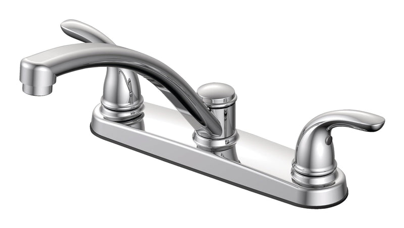 Danze Renovate Double Handle Kitchen Faucet, Chrome S4