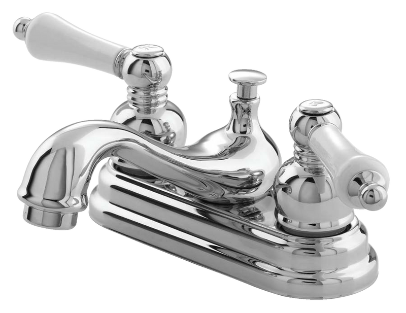 Danze Sheridan Double Handle 4-in Centreset Bathroom Sink Faucet with Pop-Up Drain, Chrome G8