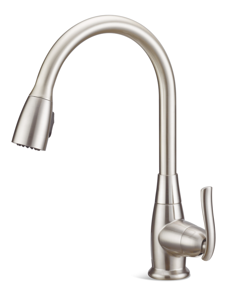 Danze Terrazo Single Handle Pull Down Kitchen Faucet, Stainless Steel U5